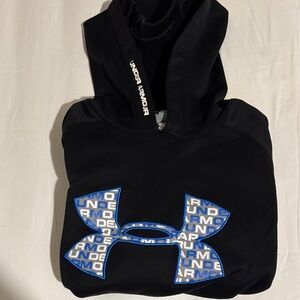 Under Armour Black Hoodie with Blue Accents